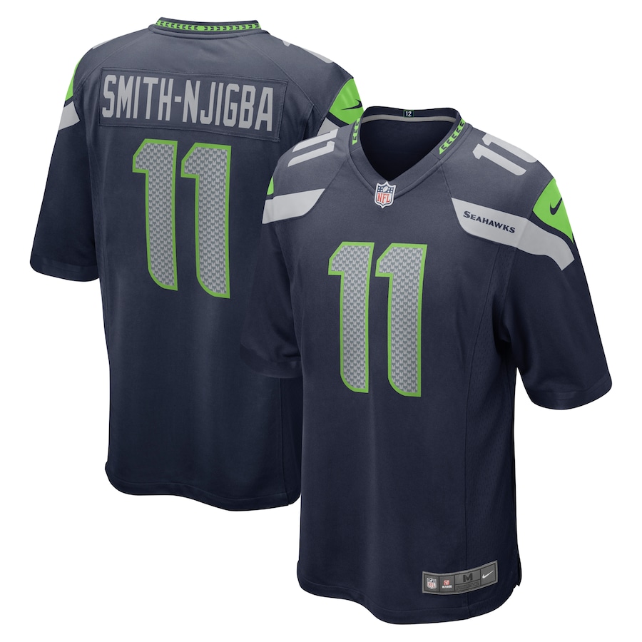 Mens Seattle Seahawks Jaxon Smith-Njigba  College Navy 2023  Draft First Round Pick Game Jersey