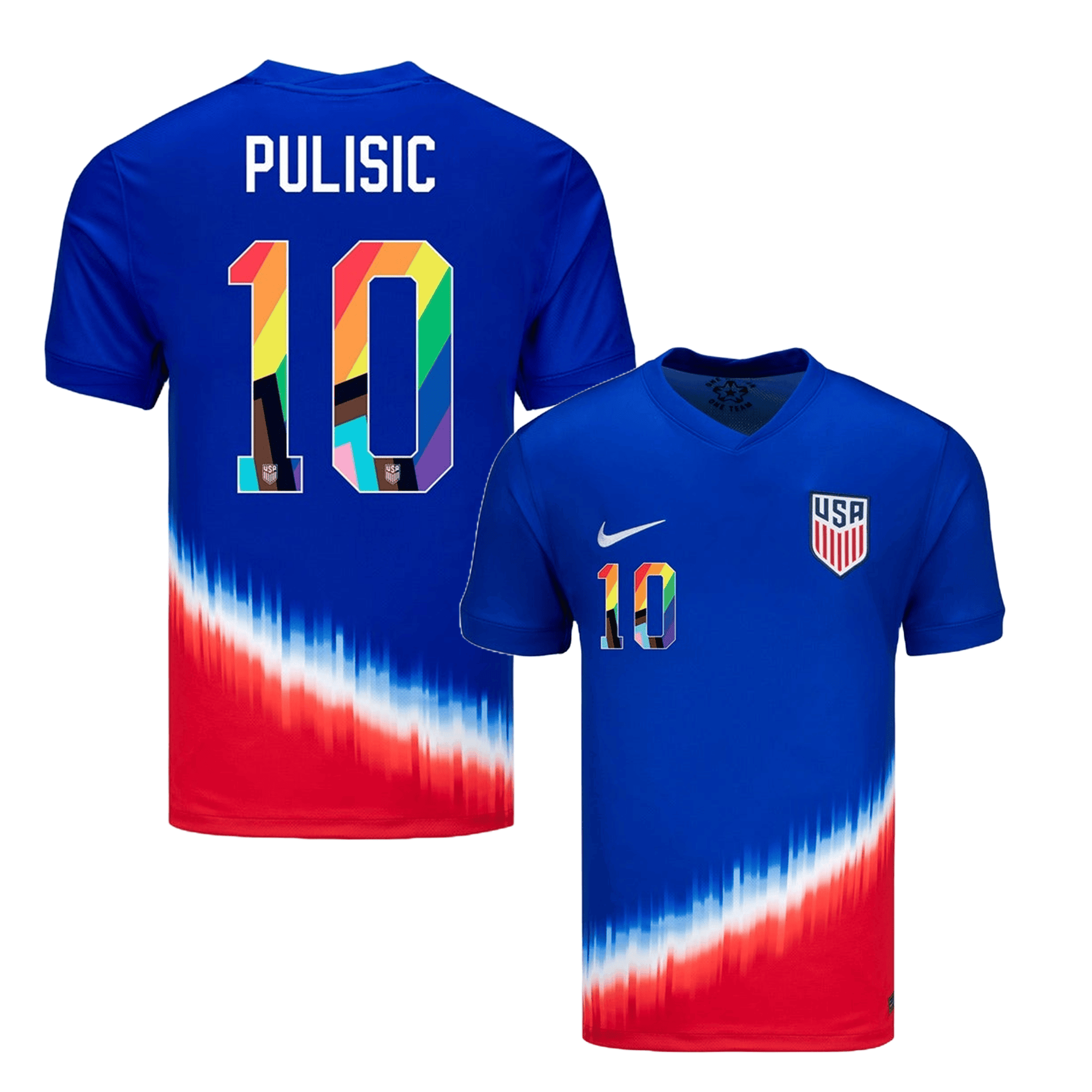 Christian Pulisic 10 USMNT 2024 Pride-Themed Away Jersey - Men