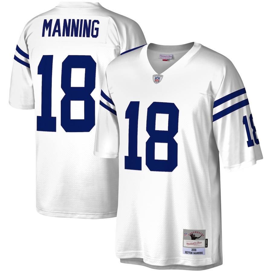 Mens Indianapolis Colts Peyton Manning  White Legacy Replica Jersey