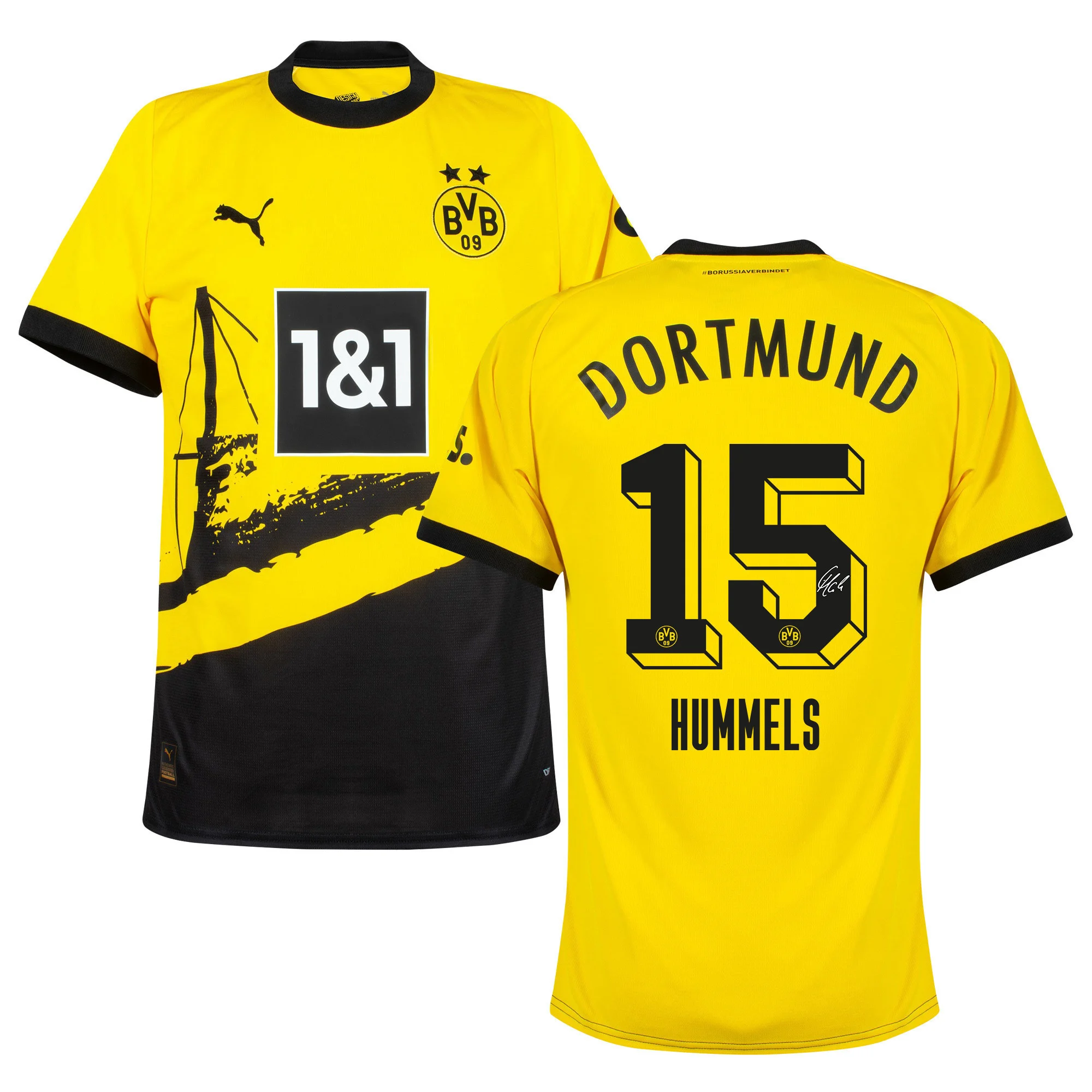 Mats Hummels 15 Signed Borussia Dortmund 2023/24 Home Autographed - Men