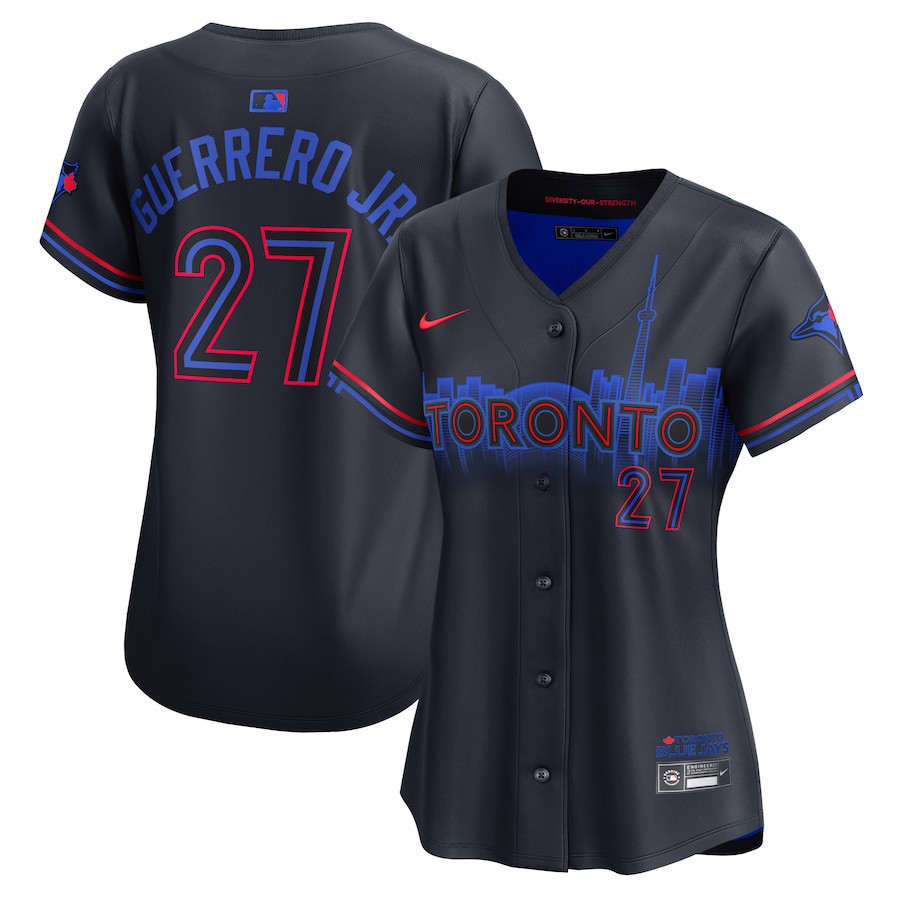 Vladimir Guerrero Jr. 27 Toronto Blue Jays 2024 City Connect Limited Women Jersey - Navy