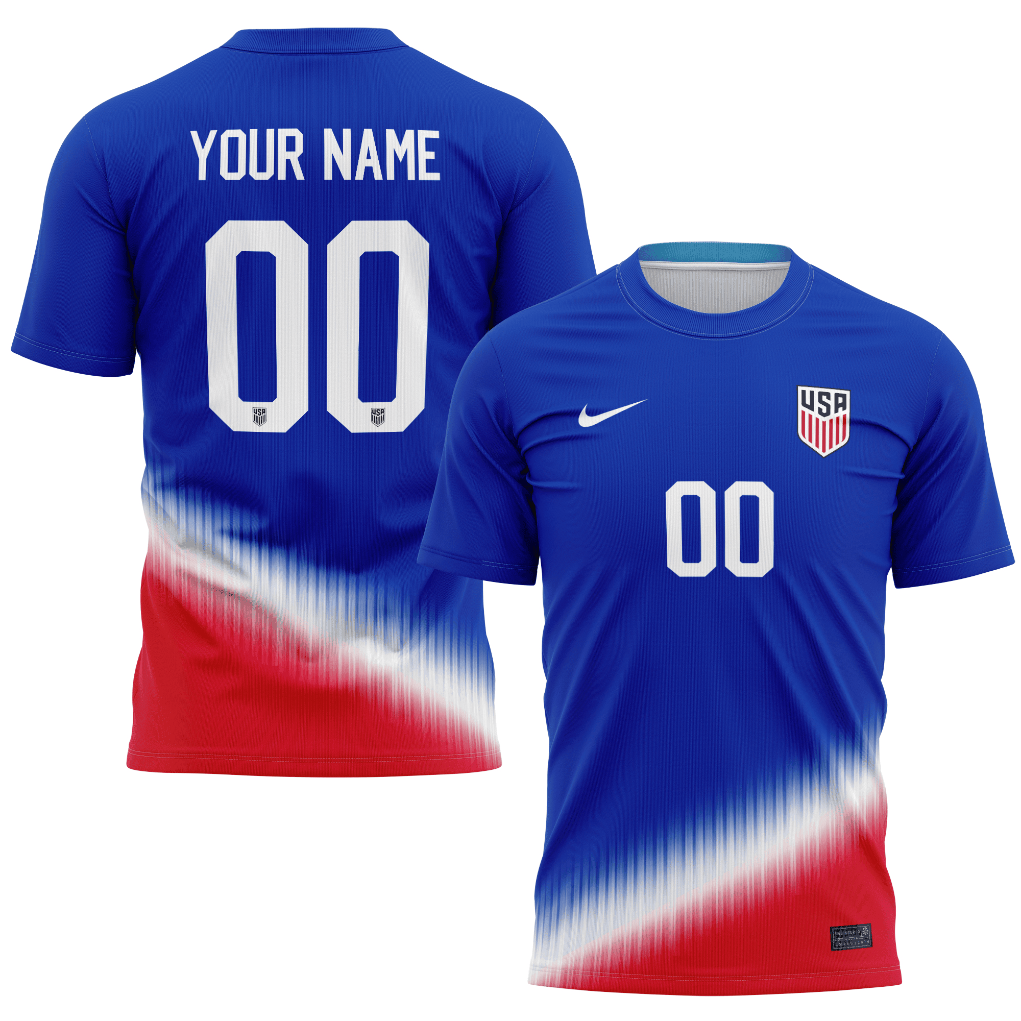 USMNT 2024 Home Kits Custom AOP T-shirt - Blue