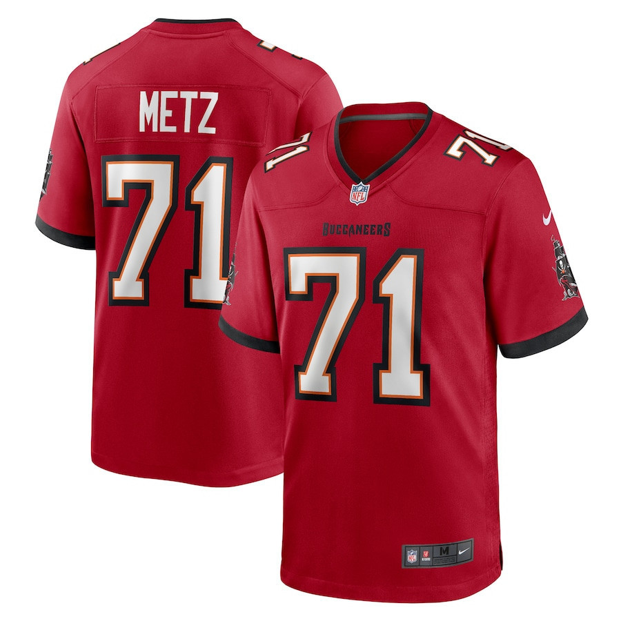 Lorenz Metz 71 Tampa Bay Buccaneers Game Men Jersey - Red