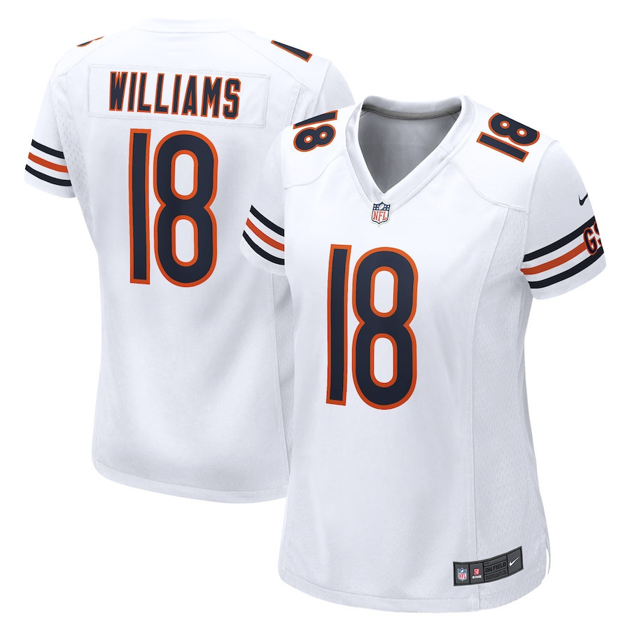 Caleb Williams 18 Chicago Bears 2024 NFL Draft Game Player Jersey - White