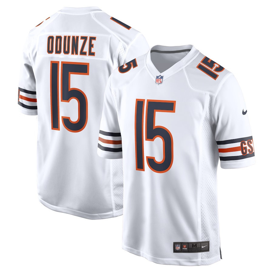Rome Odunze 15 Chicago Bears Game Men Jersey - White