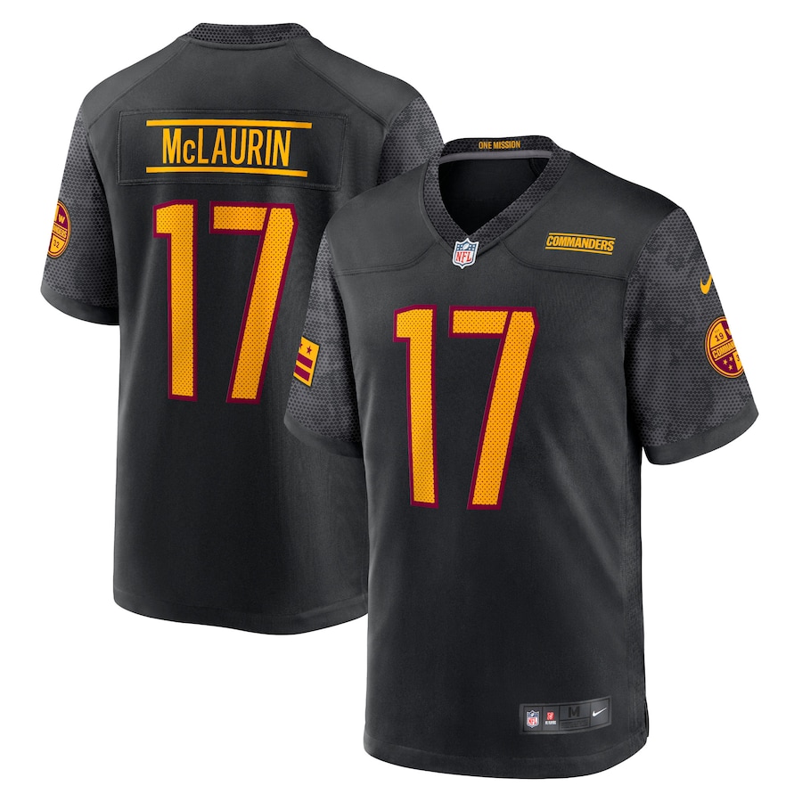 Youth Washington Commanders Terry McLaurin  Black Game Jersey