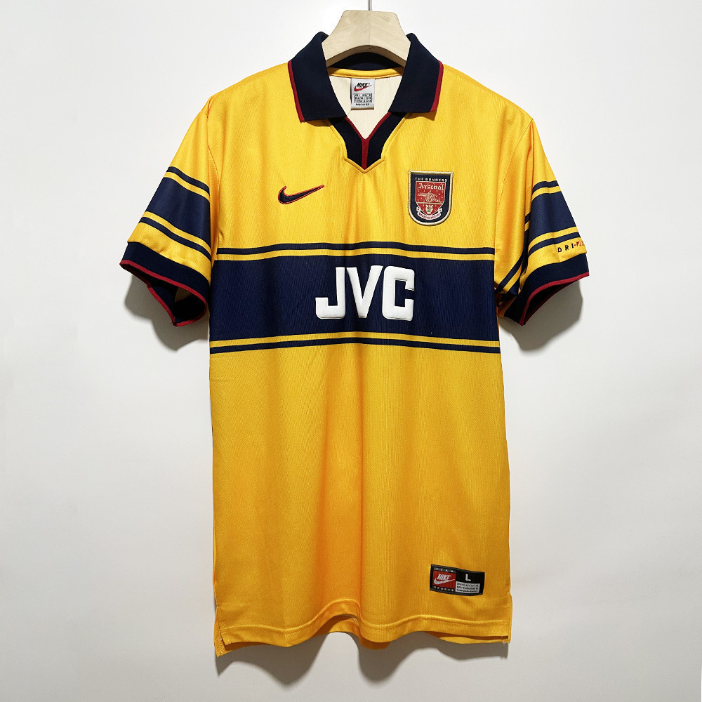 Arsenal 1997-99 Away Men Retro Jersey - Yellow