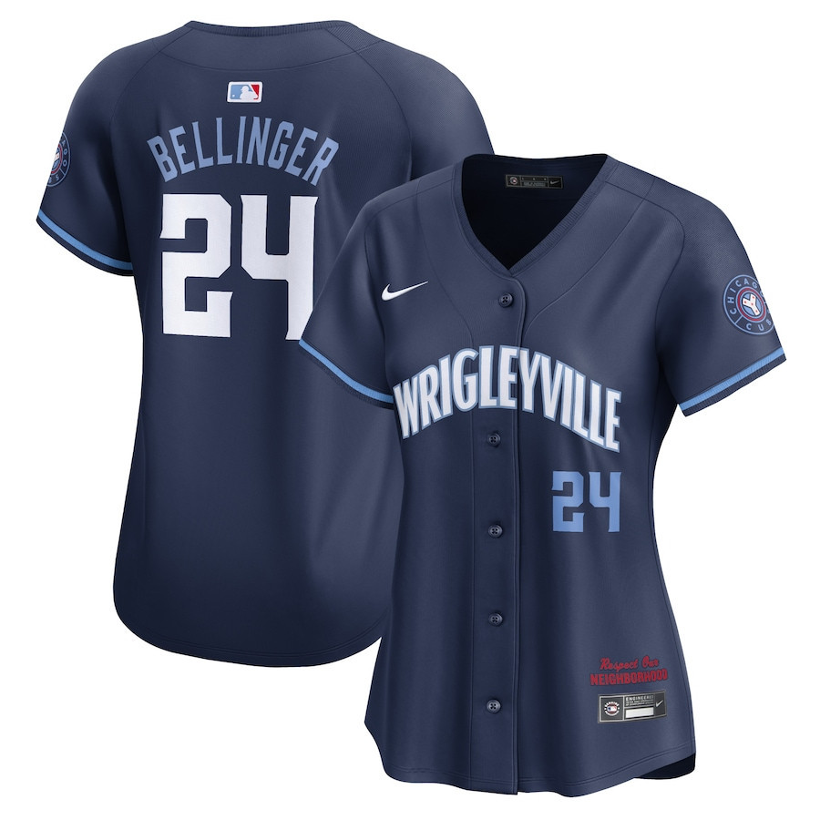 Cody Bellinger 24 Chicago Cubs City Connect Limited Player Women Jersey - Navy