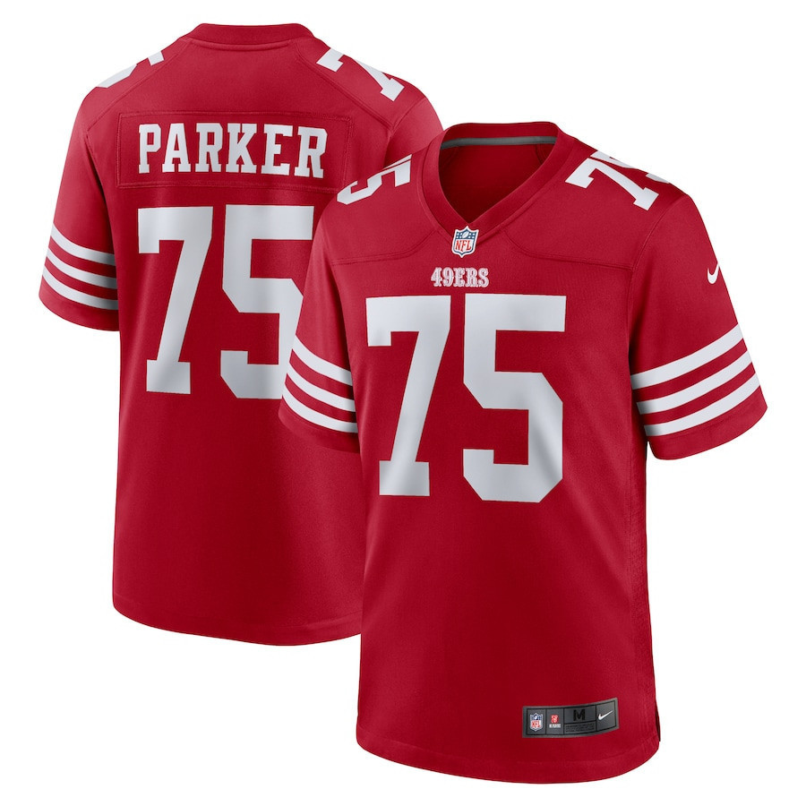 Brandon Parker 75 San Francisco 49ers Team Game Men Jersey - Scarlet
