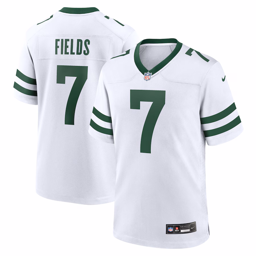 Justin Fields New York Jets  Game Jersey - Legacy White