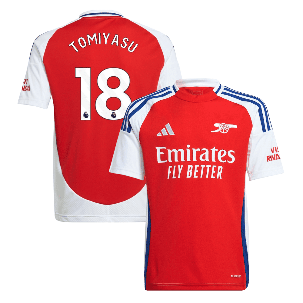 Takehiro Tomiyasu 18 Arsenal 2024/25 Home YOUTH Jersey - Red