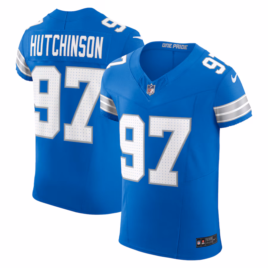 Aidan Hutchinson Detroit Lions  Vapor F.U.S.E. Elite Jersey - Blue