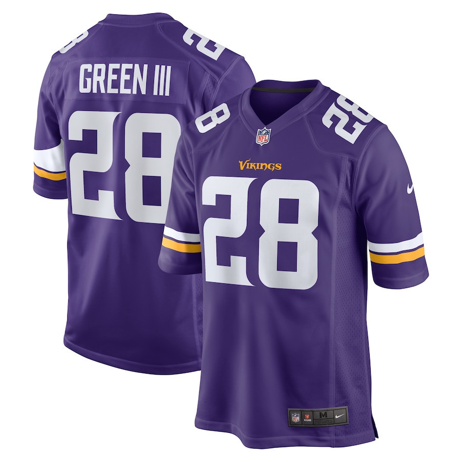 A.J. Green III 28 Minnesota Vikings Team Game Men Jersey - Purple