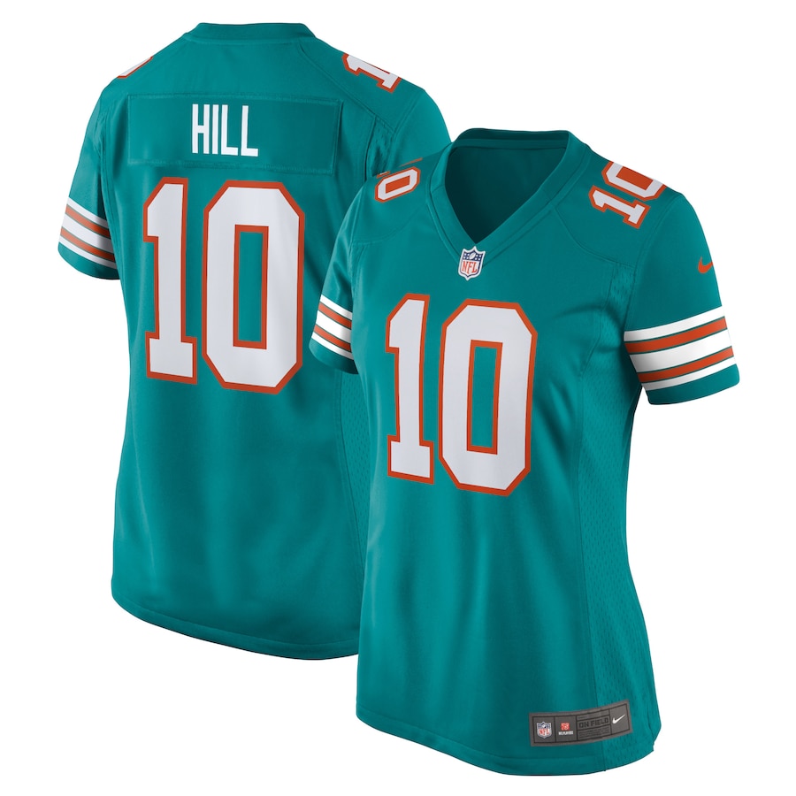 Womens Miami Dolphins Tyreek Hill  Aqua Alternate Game Jersey