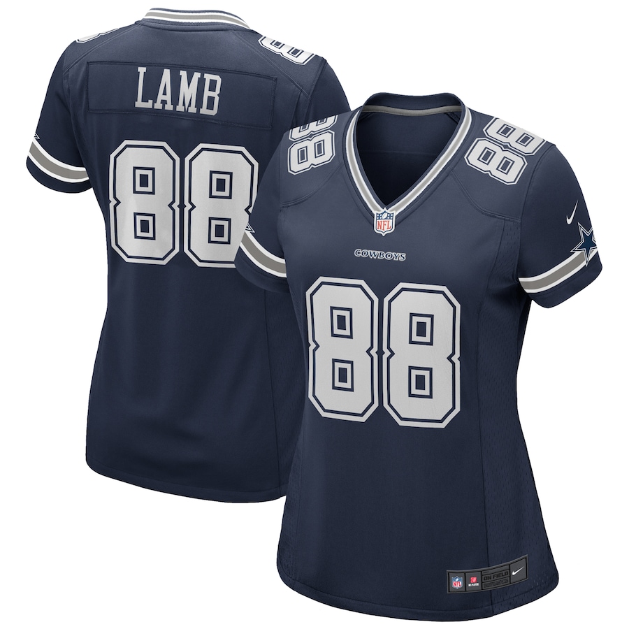 Womens Dallas Cowboys CeeDee Lamb  Navy Game Jersey