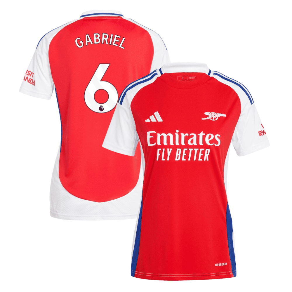 Gabriel Magalhaes 6 Arsenal 2024/25 Home Women Jersey - Red