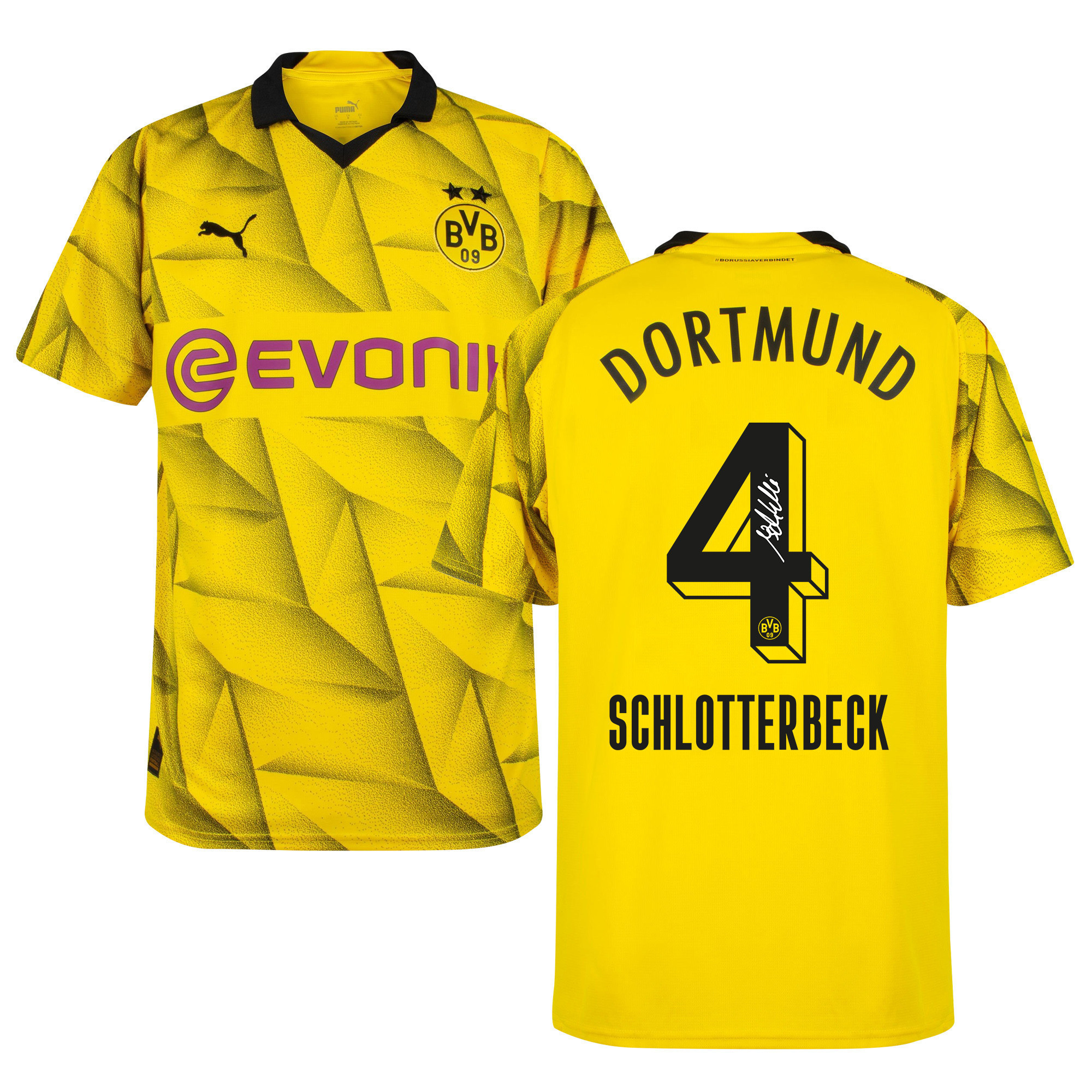Nico Schlotterbeck 4 Signed Borussia Dortmund 2023/24  Cup Autographed - Men
