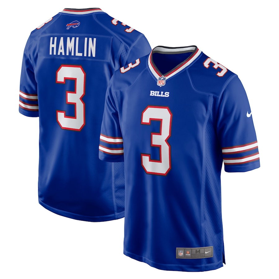 Mens Buffalo Bills Damar Hamlin  Royal Game Jersey