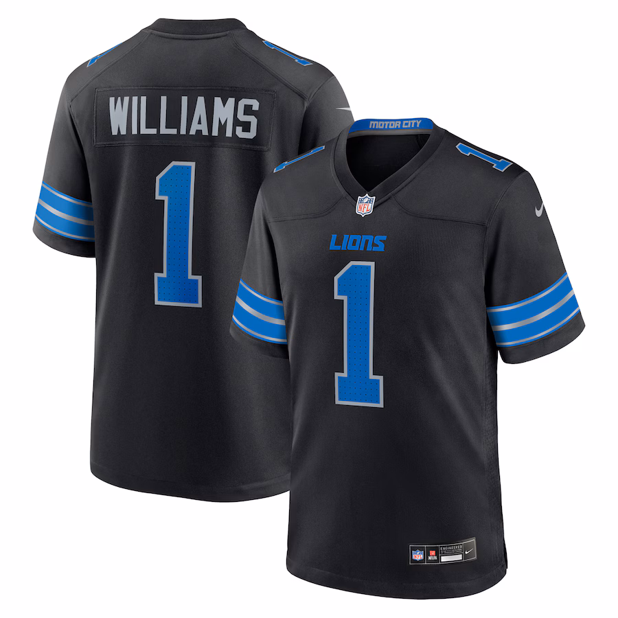 Jameson Williams Detroit Lions   2nd Alternate Game Player Jersey - Black