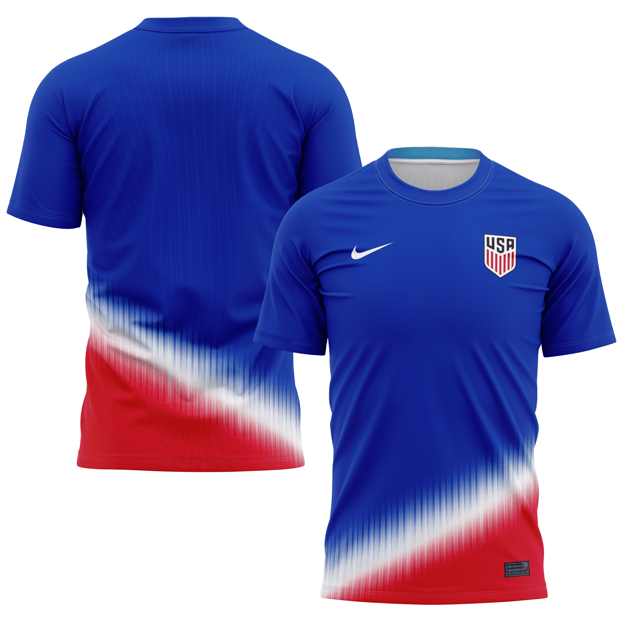 USMNT 2024 Away Kits AOP T-shirt - Blue