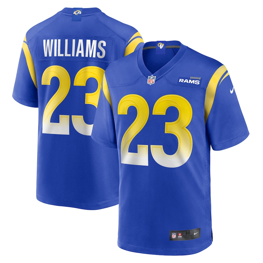 Mens Los Angeles Rams Kyren Williams  Royal Game Player Jersey
