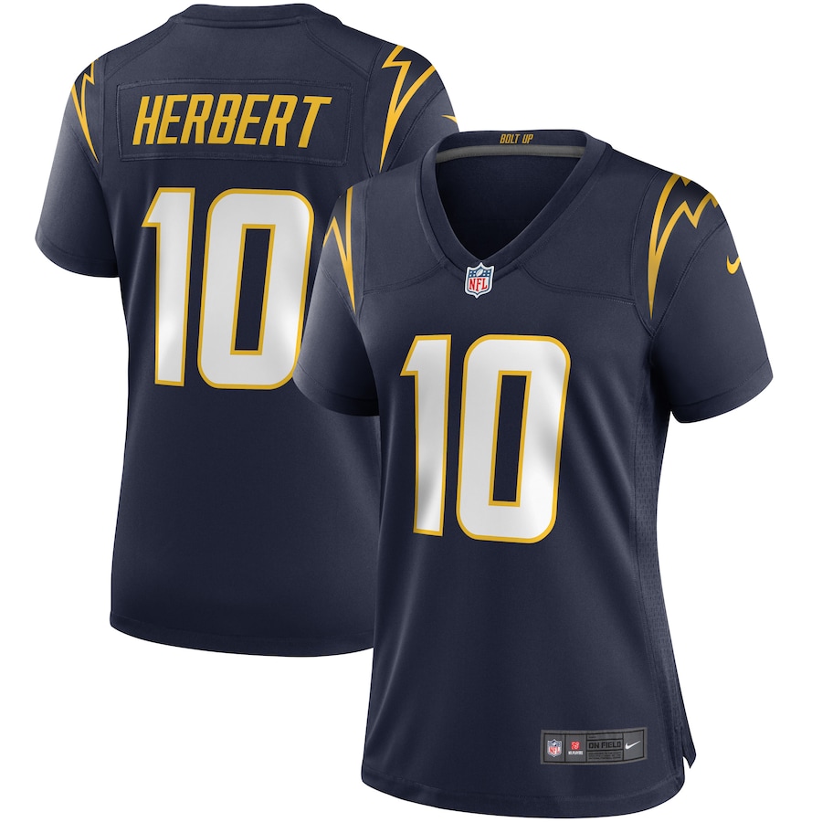 Womens Los Angeles Chargers Justin Herbert  Navy Game Jersey
