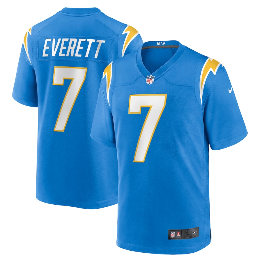 Mens Los Angeles Chargers Gerald Everett  Powder Blue Player Game Jersey