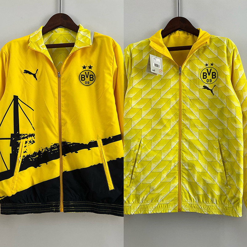 Borussia Dortmund 2023/24 Double-Sided Windbreaker Jacket - Yellow